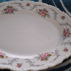 Elegant Floral Porcelain Platter